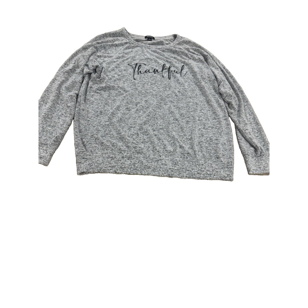 Buffalo David Bitton Thankful Sweater Women's L Gray Soft Knit Pullover Cozy
